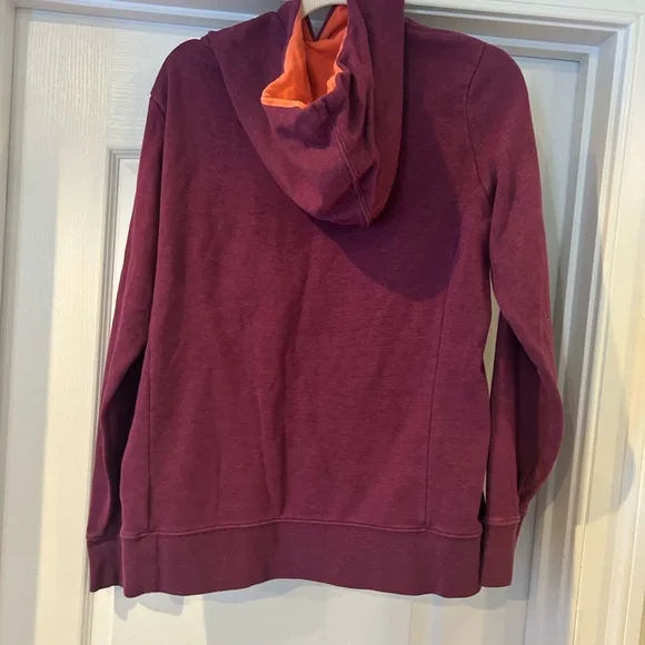 The North Face Women’s Maroon Hoodie with Orange Accents - Picture 2 of 3